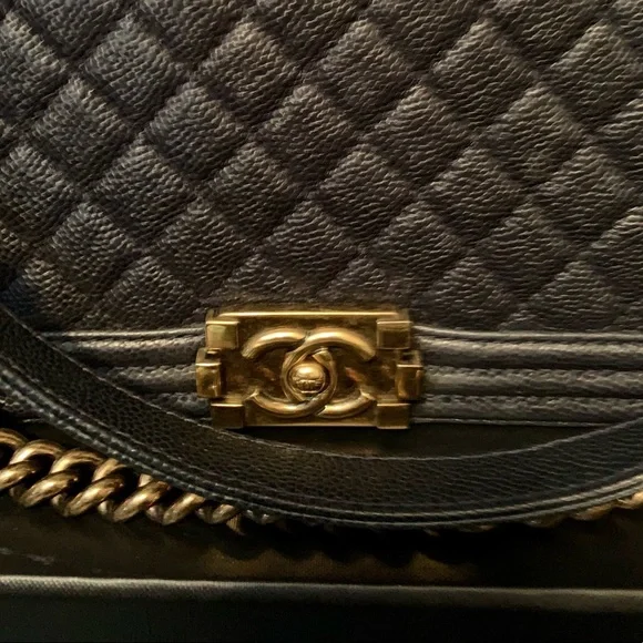 CHANEL Boy Large Caviar Handbag - Picture 3 of 5